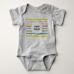 Hello There! Rainbows One-Piece Baby Bodysuit