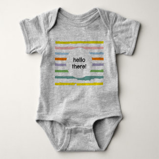 Hello There! Rainbows One-Piece Baby Bodysuit