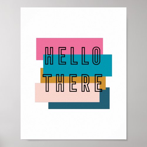 Hello There Typography Graphic Design Poster