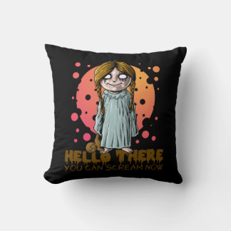 "Hello There, You Can Scream Now" Throw Pillow