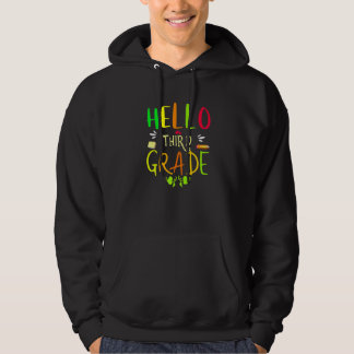 Hello Third Grade 3rd Grade Back To School Hoodie