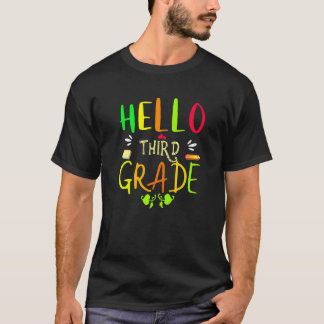 Hello Third Grade 3rd Grade Back To School T-Shirt
