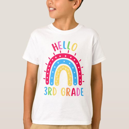 hello third grade 3rd grade  T_Shirt