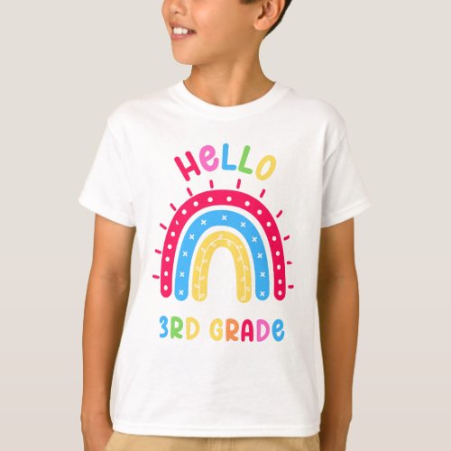 hello third grade 3rd grade  T_Shirt