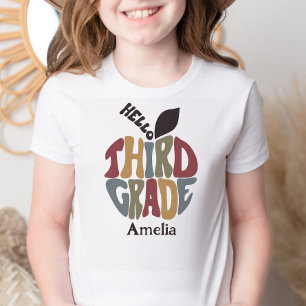  Hello Third Grade Back to School Cute Trendy  T-Shirt