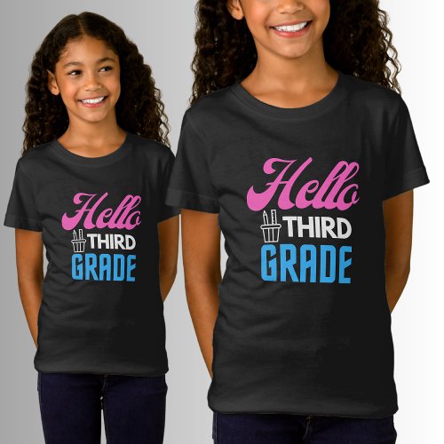 Hello Third Grade Back To School T_Shirt