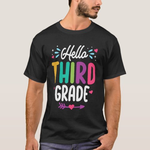 Hello Third Grade Back To School Teacher Student T_Shirt