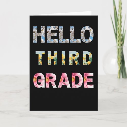 Hello Third Grade Card
