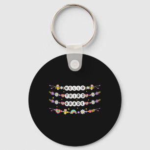 Hello Third Grade Friendship Bracelets Back To Sch Keychain