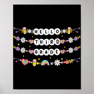 Hello Third Grade Friendship Bracelets Back To Sch Poster
