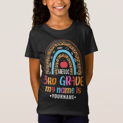 Hello Third Grade My Name isBack to School Gift T_Shirt