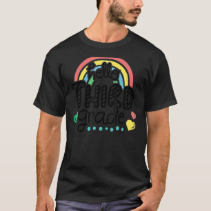 Hello Third Grade Retro Back To School Vintage Rai T-Shirt