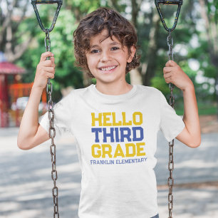 Hello Third Grade School Shirt