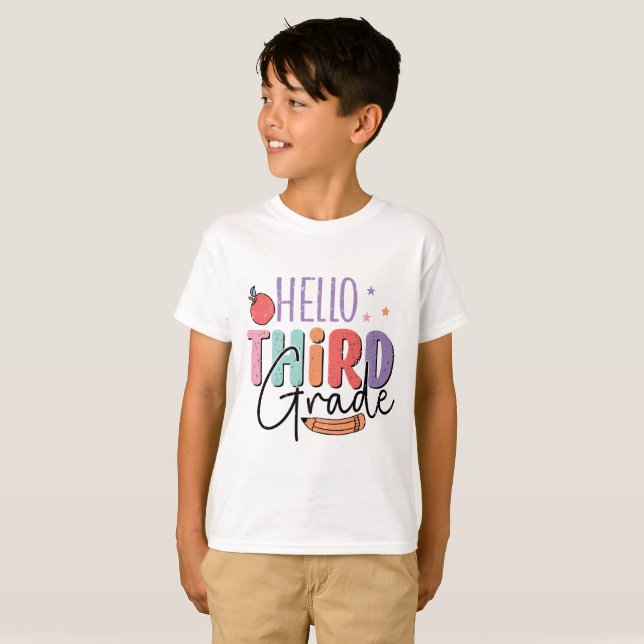 Hello Third Grade T-Shirt (Front Full)