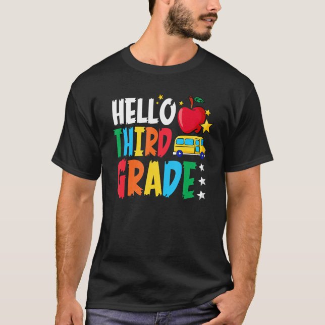 Hello Third Grade Team 3rd Grade Back To School Te T-Shirt (Front)