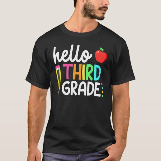 Hello Third Grade Team 3rd Grade Back To School Te T-Shirt (Front)