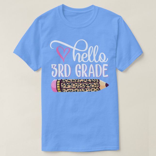 Hello Third Grade Team 3rd Grade Back to School Te T-Shirt (Design Front)