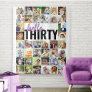 Hello Thirty 30th Birthday 40 Photo Collage  Tapestry