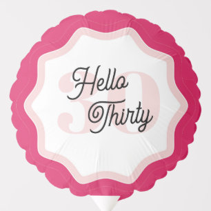 Hello Thirty Curvy Groovy 30th Birthday Balloon