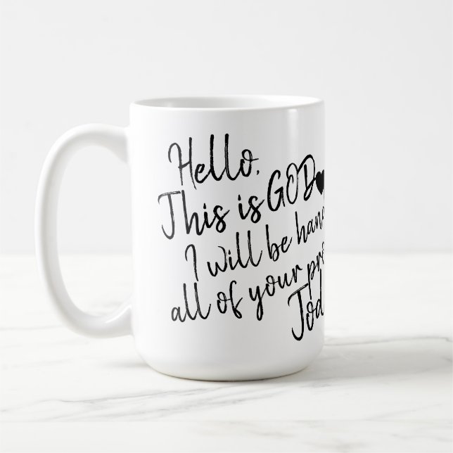 'Hello, This is God.' Devotional Moments Gift  Coffee Mug (Left)