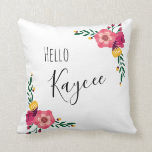 Hello Throw Pillow