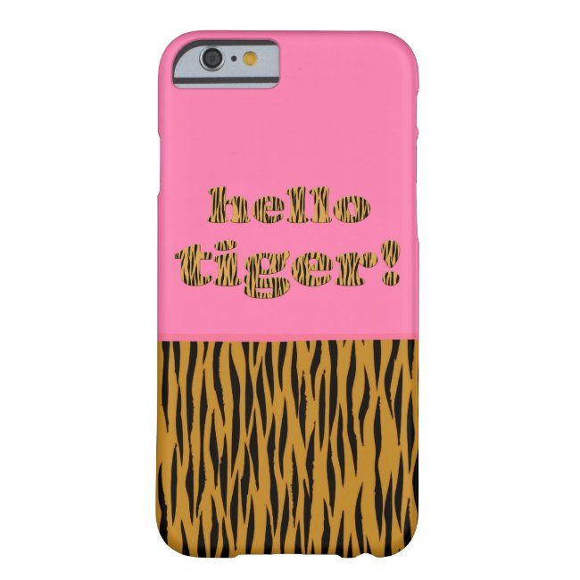 Hello Tiger! Fun Hot Pink & Tigerprint iPhone case