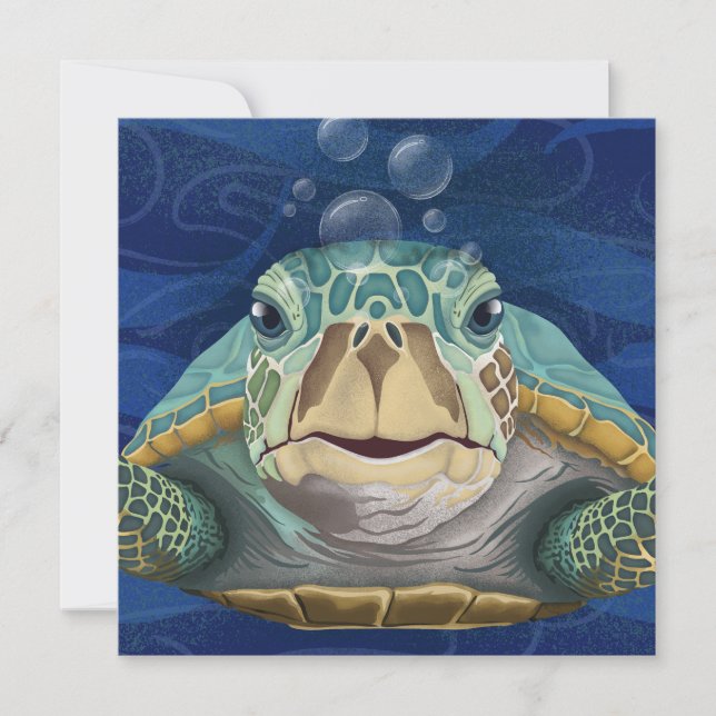 Hello Turtle Greeting Card (Front)