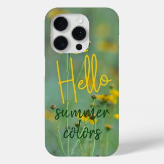 Hello Typography Yellow Wildflower Photograph