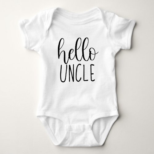 Hello Uncle Pregnancy Announcement for Uncle Baby Bodysuit