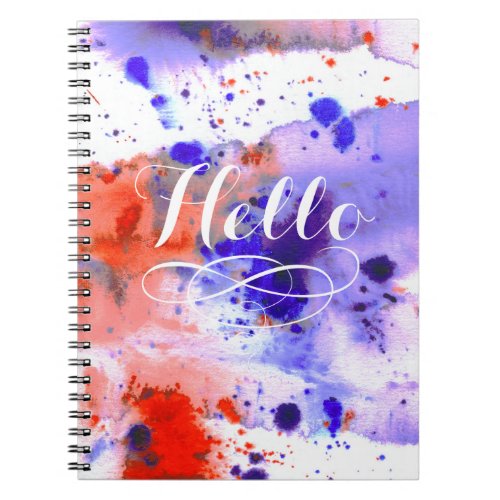 Hello  Watercolor Notebook
