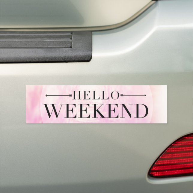 Hello Weekend Car Magnet (In Situ)