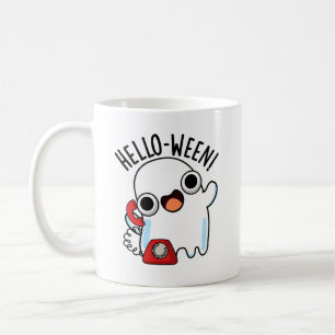 Hello-ween Funny Ghost Pun Coffee Mug