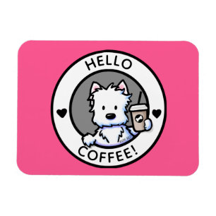 Hello Westie Blank Card Magnet
