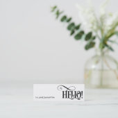 Hello! White Business Card (Standing Front)