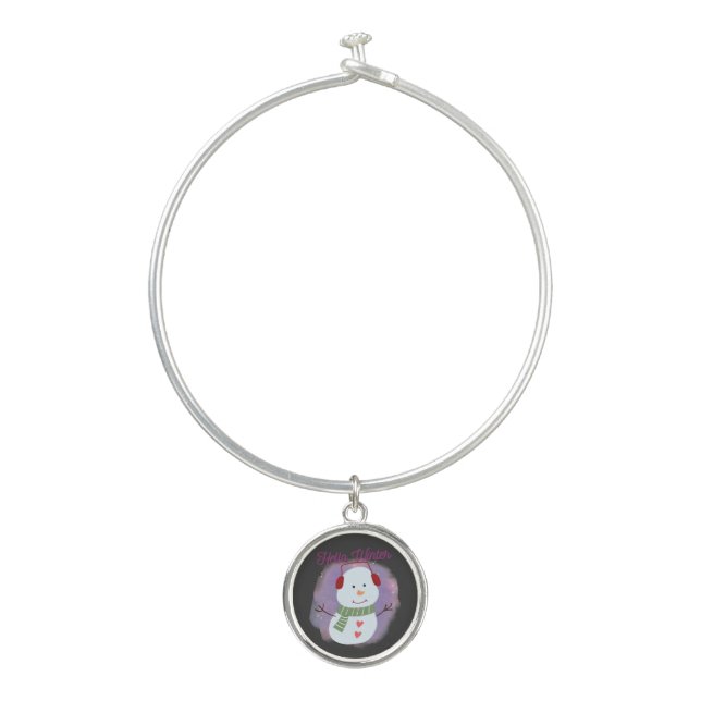 hello winter bangle bracelet (Front)