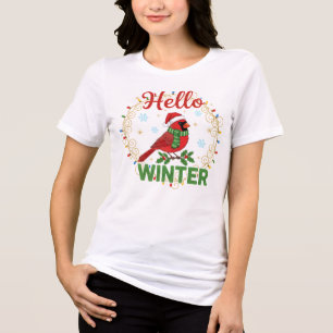 Hello Winter Cardinal Pullover – Seasonal Spirit