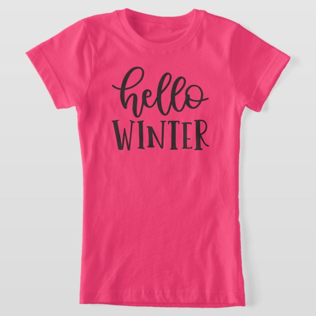 Hello Winter Christmas T-Shirt (Laydown)