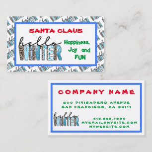 Hello Winter Customize Business Card