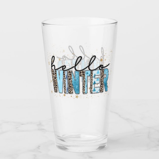 Hello Winter Customize Glass (Front)