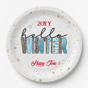 Hello Winter Customize Paper Plates