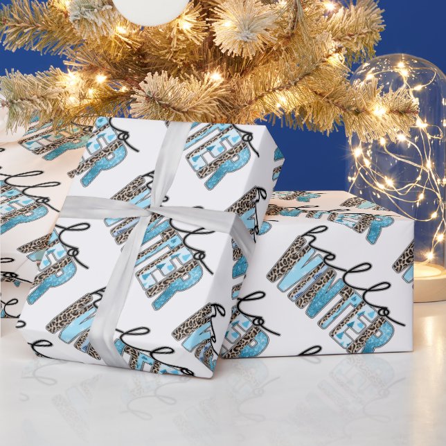 Hello Winter Customize Wrapping Paper (Holidays)