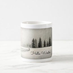 Hello Winter Forest In Snow Coffee Mug