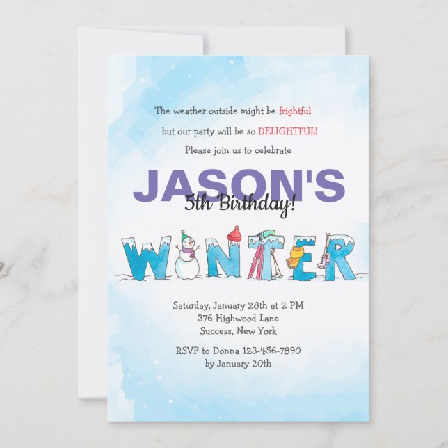 Hello Winter Invitation (Front)