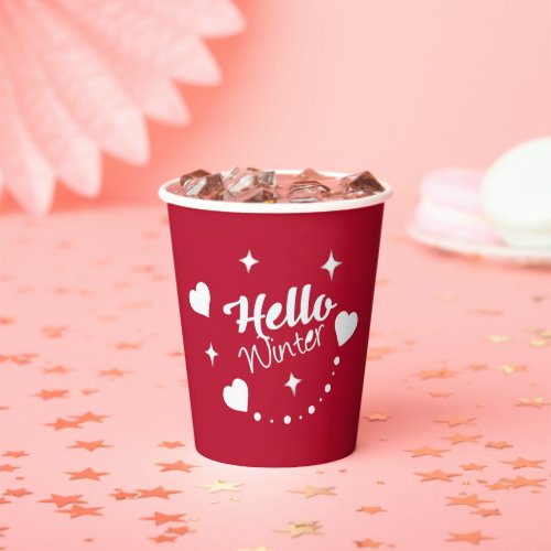 Hello Winter Paper Cups