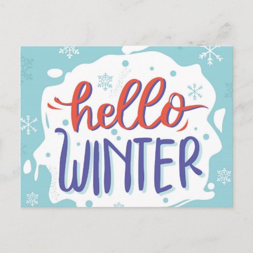 Hello Winter Postcard