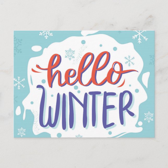 Hello Winter Postcard (Front)