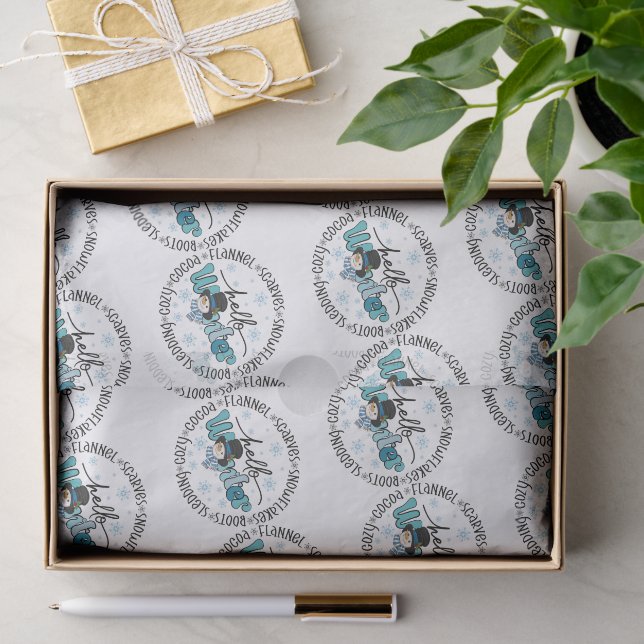 Hello Winter Snowman Tissue Paper (Gift)