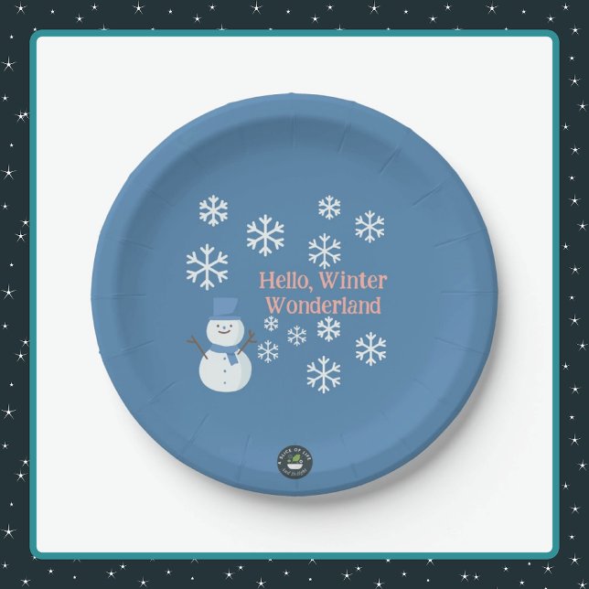 Hello, Winter Wonderland Paper Plates (Creator Uploaded)