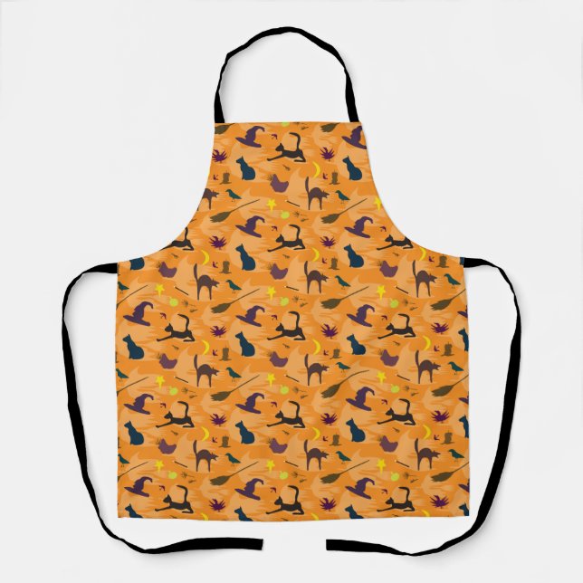 Hello Witch - seamless Halloween pattern. Apron (Front)