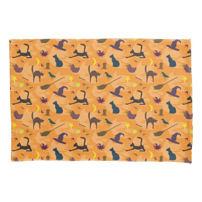 Hello Witch - seamless Halloween pattern. Pillow Case (Front)